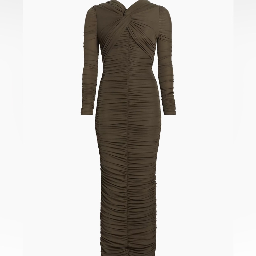 Chic Green Long Sleeve Dress